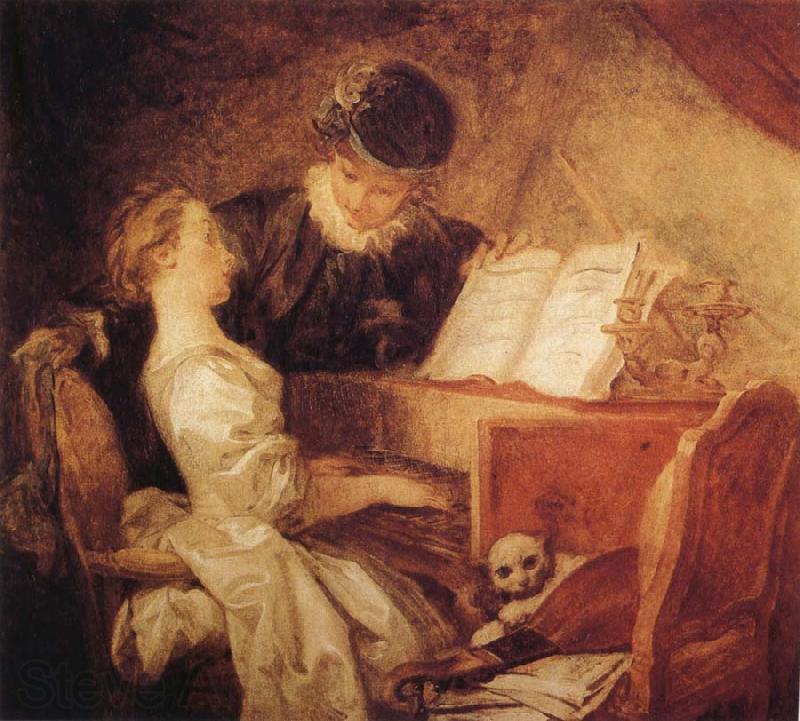 Jean Honore Fragonard The Music Lesson Spain oil painting art